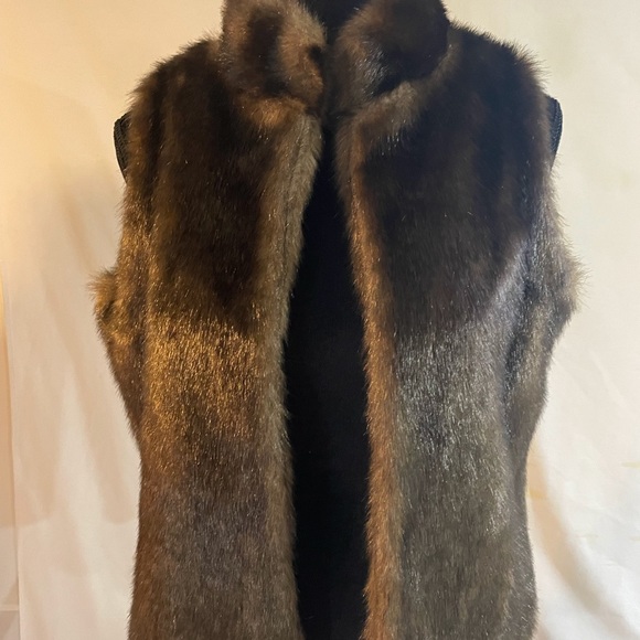 Brown Faux Fur Vest Size Smallpetite 